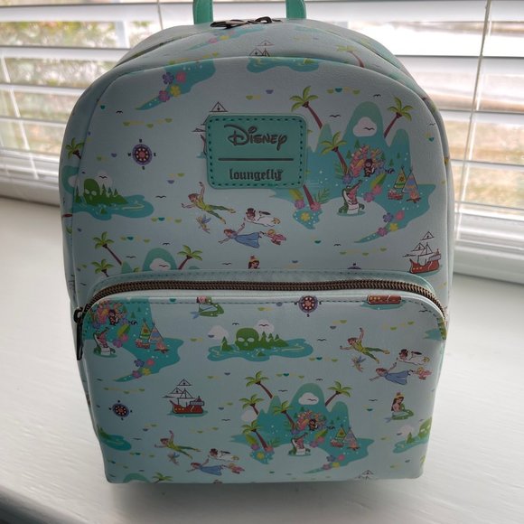 New Loungefly Mint Green Disney Peter Pan Island Mini Backpack main image 9